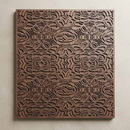 4’ x 4’ Black Walnut Sculptural Wall Hanging