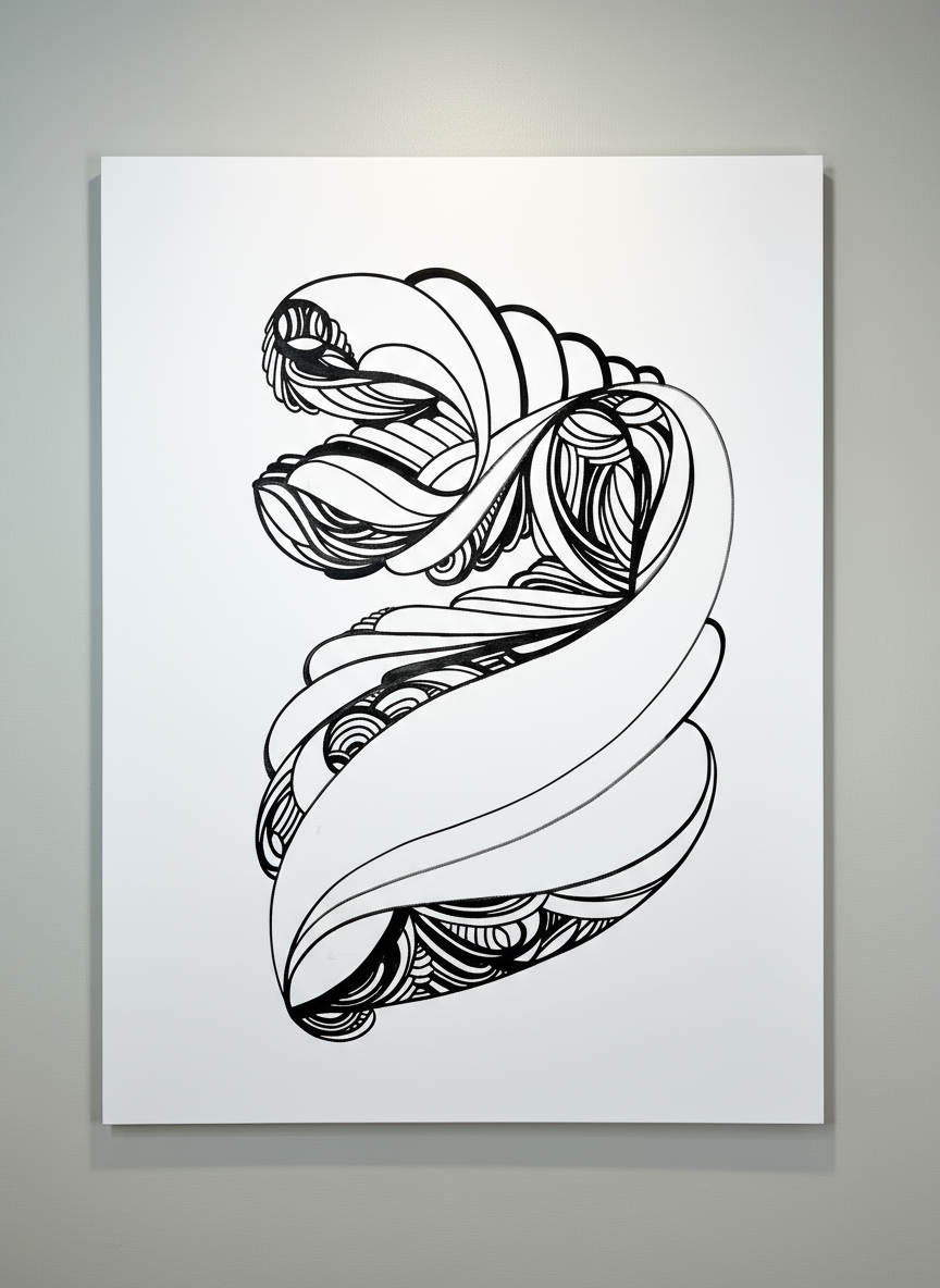 48" x 60" Ink on Canvas