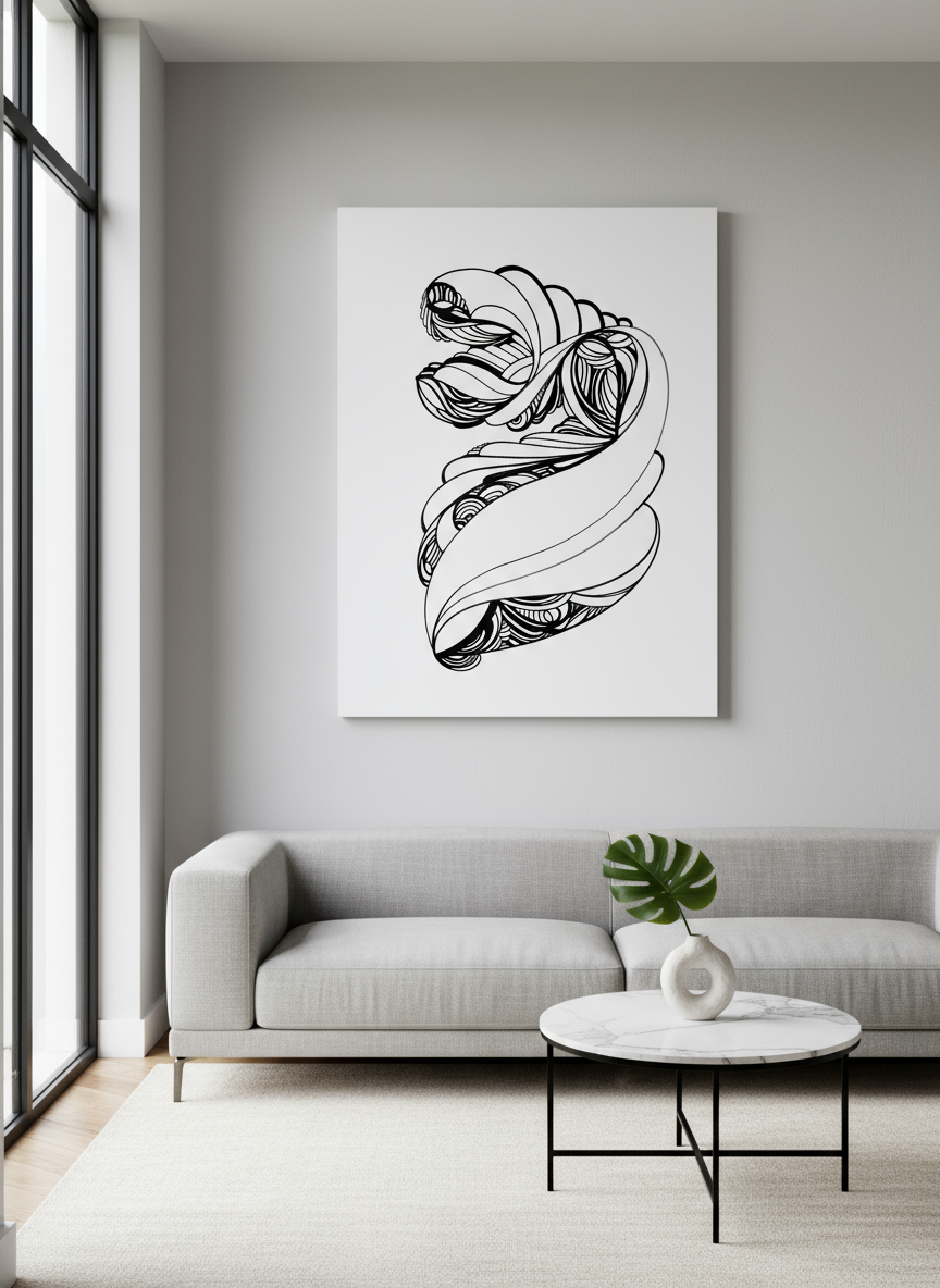 48" x 60" Ink on Canvas