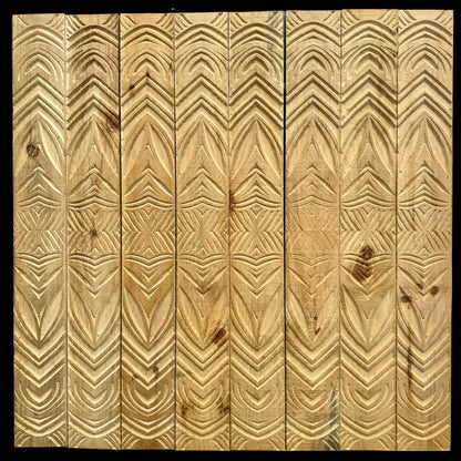 Sculptural Wood Carving Wall Hanging Art 4' x 4'