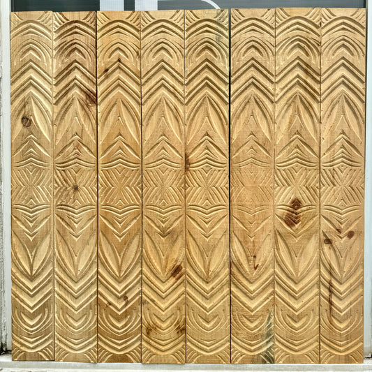 Sculptural Wood Carving Wall Hanging Art 4' x 4'