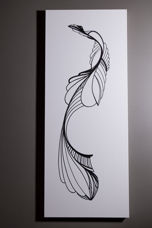 16"x40" Ink On Canvas