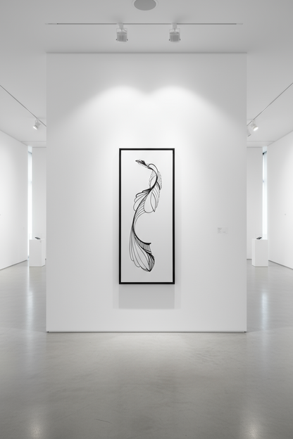 16"x40" Ink On Canvas