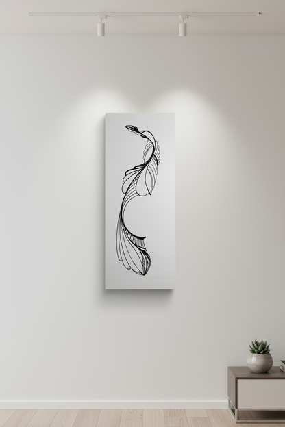 16"x40" Ink On Canvas